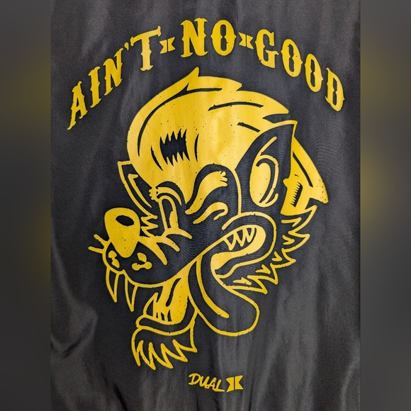 Dual Culture Lightweight Bomber Jacket, "Ain't No Good" Wolf, Sz. Small - Picture 8 of 9